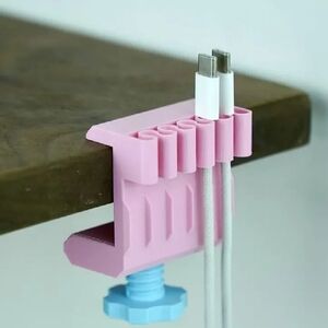 3d printed cable clamp desk organizer